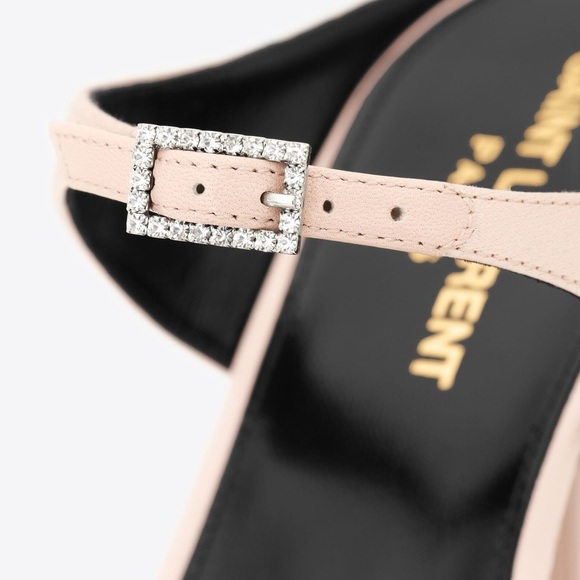 NEW SAINT LAURENT DIVE MULES SILK SATIN {$1,050} POINTED OPENTOE RHINESTONE 41.5 - Picture 4 of 12